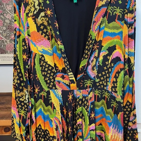 FARM RIO ๐ RARE CROSS STITCH LOOK Maxi Dress - Picture 10 of 14